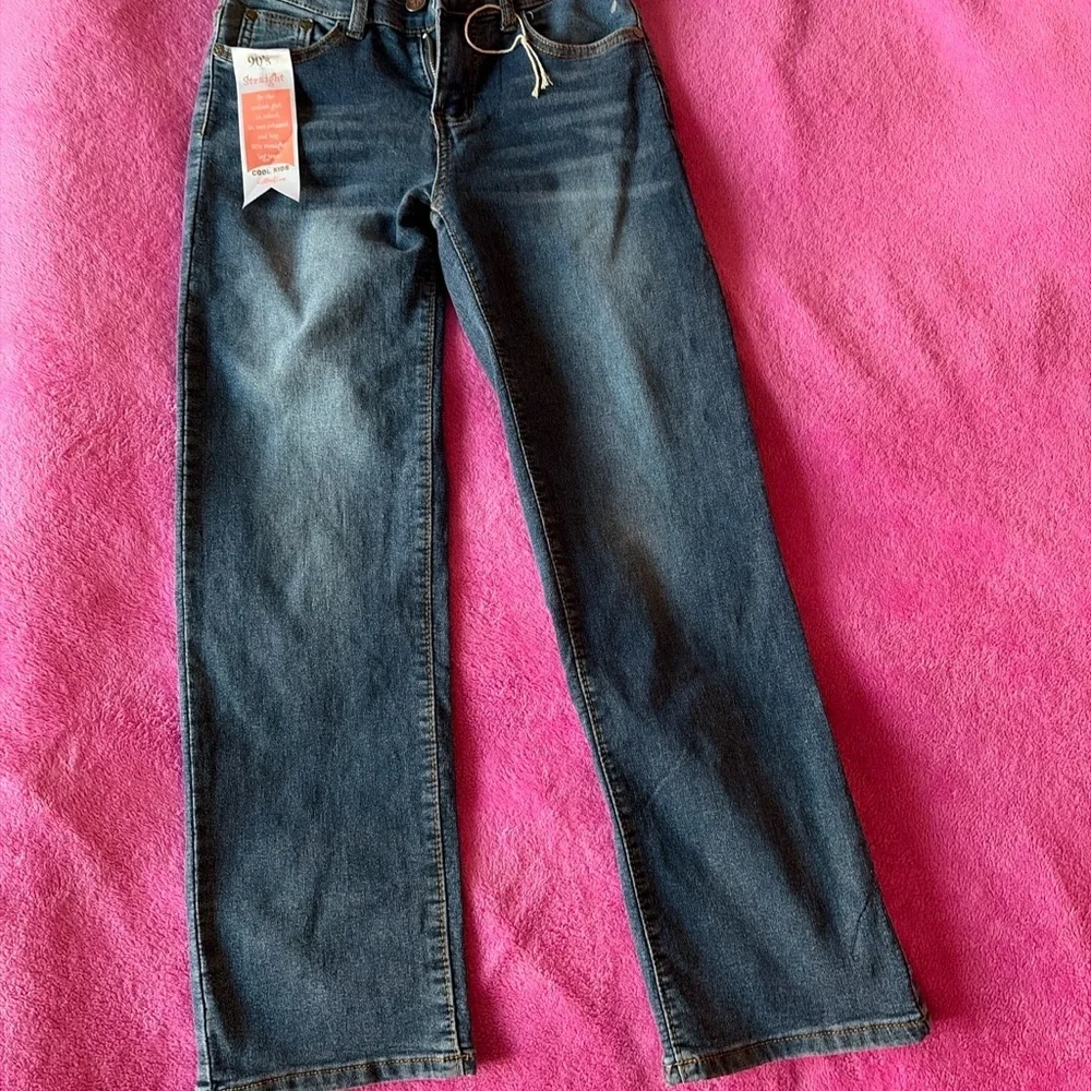 Kids Straight Leg Jeans | Size 14 | Dark Wash Denim | New With Tag - Picture 5 of 5